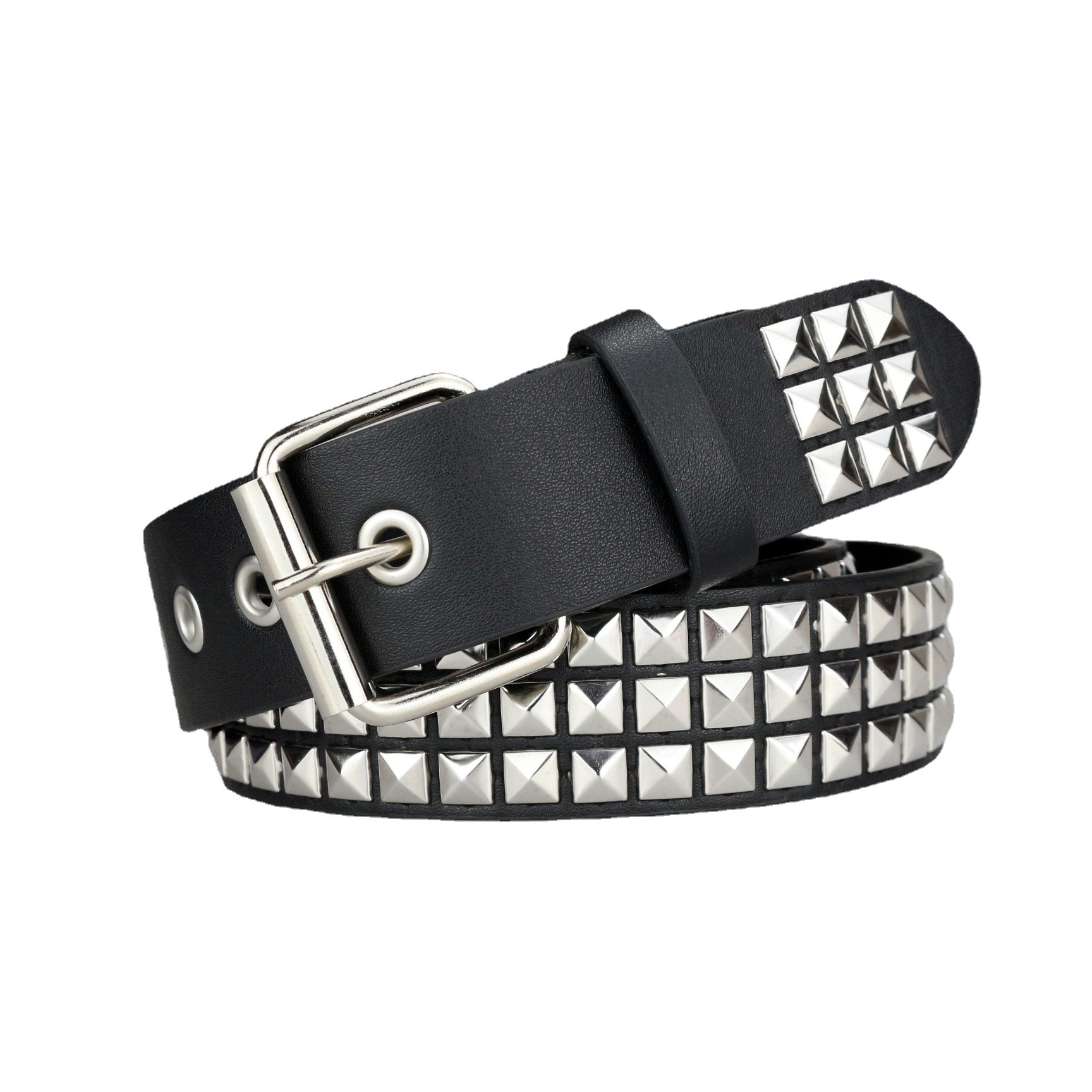Corset Waist Cinch - Cinto cravejado masculino feminino punk pirâmide