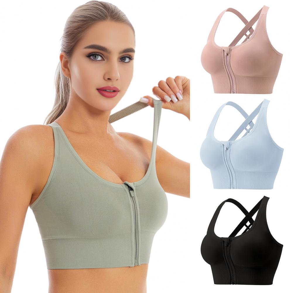 Sports Bra High Impact - Sutiã Esportivo Sem Fio com Zíper