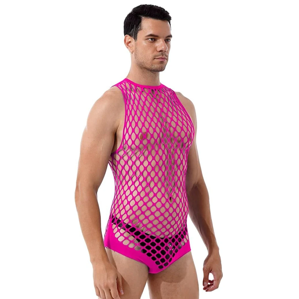Gay bodystocking homem fetiche - Bodystocking Fishnet avaliação e preço