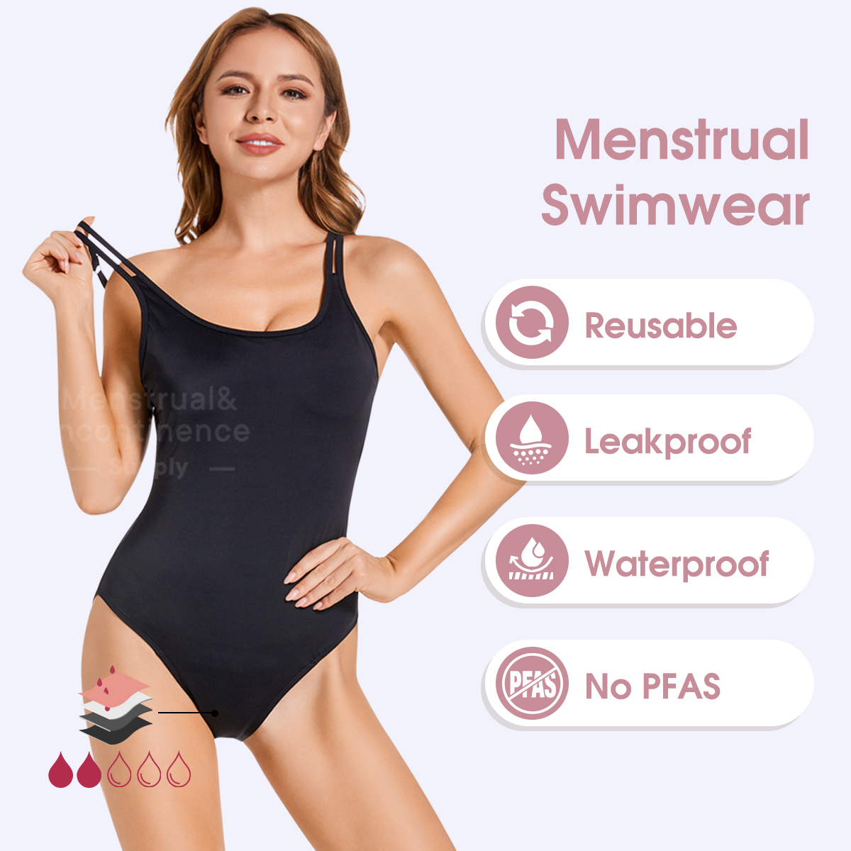 Período feminino roupa de banh - Period Panty Absorbent avaliação e preço