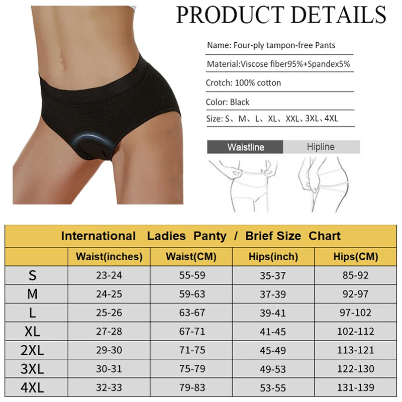 Conjunto de 2 Calcinhas Menstr - Period Panty Absorbent avaliação e preço
